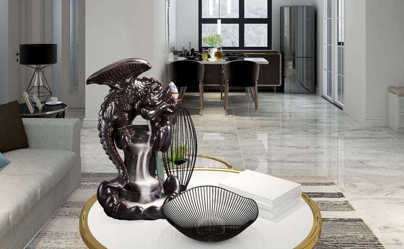 OTDCGI Dragon Backflow Incense Burner, Waterfall Incense Holder Ornamen Statue Fountain Home Decor - Image 2